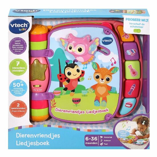 VTech Dierenvriend Liedjesboek + Licht en Geluid Roze