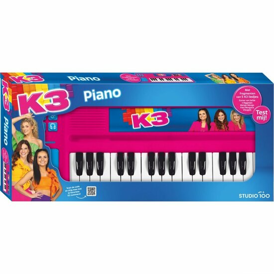 K3 Piano met Drumpad Roze/Blauw